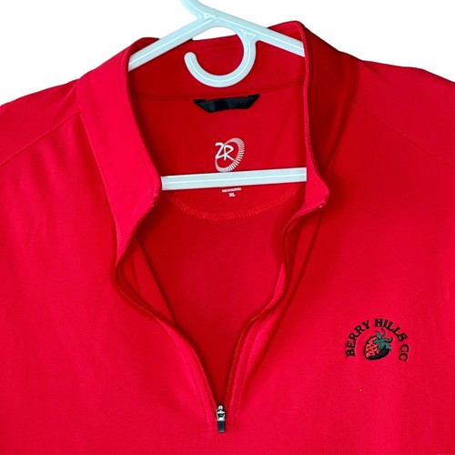 Zero Restriction Tour Series Jacket 1/4 Zip Golf Mens XL Red Long Sleeve Comfort - Picture 6 of 13