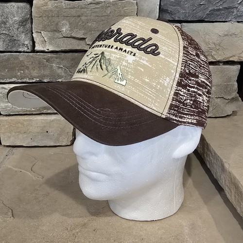 Robin Ruth Colorado Hat Cap Mountains/Brown Strapback Adult Adventure ...