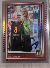 Sophie Cunningham,hard signed 2024 Panini/Donruss#24 Indiana Fever Trading Card.