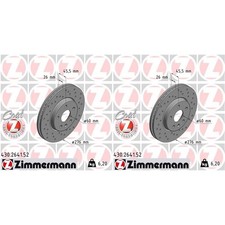 2x ZIMMERMANN SPORT BREMSSCHEIBEN 276mm GELOCHT VORNE passend für OPEL ASTRA