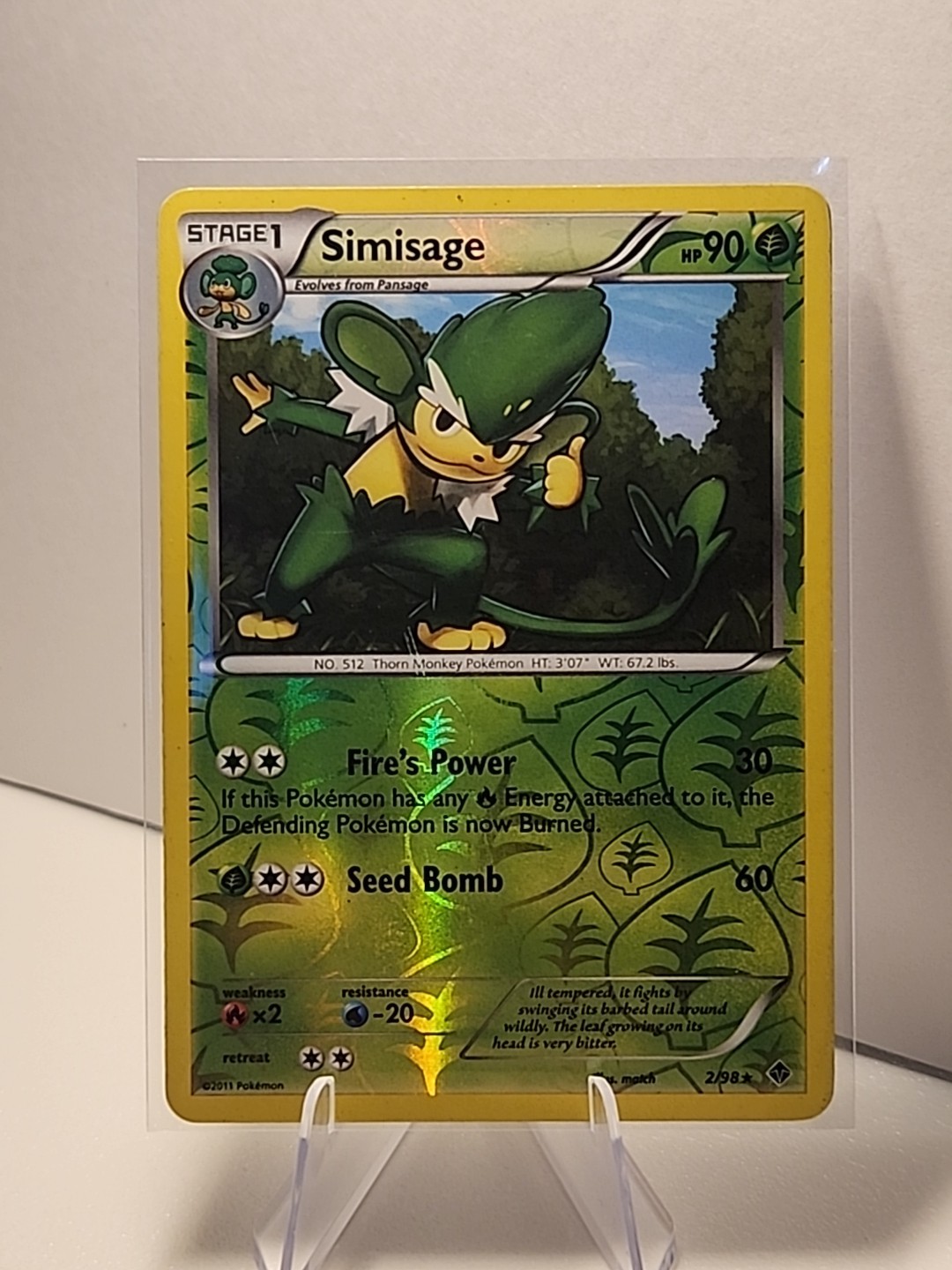 Simisage 2/98 Emerging Powers Reverse Holo Pokémon TCG LP