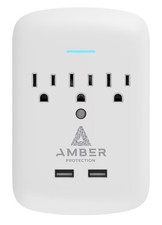 Amber Protection 3-Outlet-Surge Surge Protector 2024