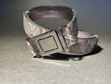 Nine West Grey Faux Snake Adjustable Womens Belt Sz S-M Pre-owned