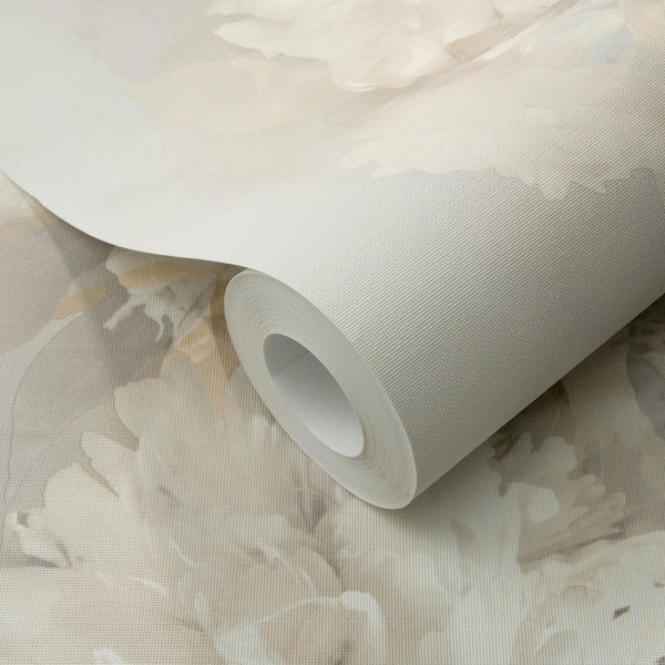 Taupe Blumenmuster Tapetenrolle Texturiertes Vinyl Erismann Aurora 10513-27-image
