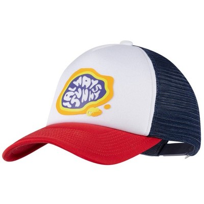Buff Trucker Cap Youth Kinder Klassiker-Kappe Weiß/Rot/Blau (Parth Multi)