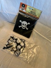 PIRATE THEMED SET SKULL BANDANA AND MATCHING MASK - NEW in Packaging