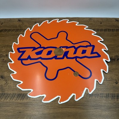 Kona Bikes Saw Blade Metal Shop Sign Display Advertising Mountain Bike