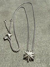David Yurman PETITE STARBURST Diamond PENDANT NECKLACE 18  Msrp 550