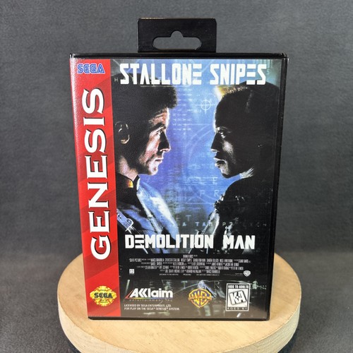 SEGA Genesis - Demolition Man - Game & Reprint Artwork, No Manual - Tested