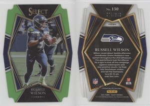 2021 Panini Select Premier Level Neon Green Prizm Die-Cut /349 Russell Wilson
