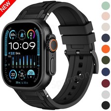 For Apple Watch Series 12/11/10/9/8/7/6/5 Ultra 4 49mm Sport Silicone Band Strap