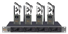 IDOLpro UHF-668L 4 Channel Karaoke Wireless Lavalier Microphones w/ Digital Pilo