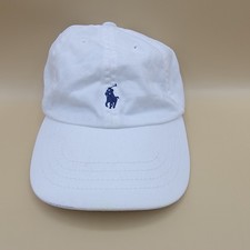 Polo Ralph Lauren Toddler's Strapback Hat Cap White Blue Pony Size 2T-4T Preppy