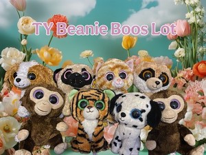 TY Beanie Boos Plush Lot of 8 Slush Pugsly Tabitha Tabor Fetch Coconut & More