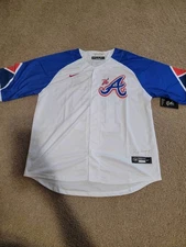 sNWT #13 Ronald Acuna Jr. City Connect Jersey Stitched Youth Medium