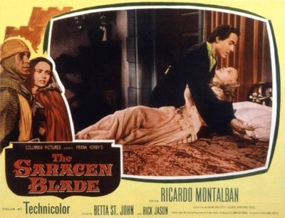 The Saracen Blade Lobby Card Ricardo Montalban Betta St John Ricardo OLD PHOTO