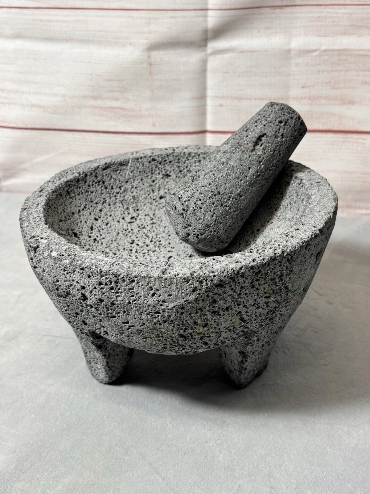 Authentic Mexican molcajete Stone mortar and pestle set