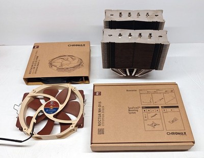 Noctua NH-D15 Dual-Tower CPU Cooler with New chromax.Black Fan & Stock Fan