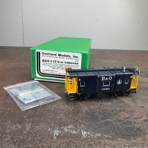 Overland Models Latón HO B&O I-12 B-W Caboose OMI - 4206.1 - C2421 AZUL | Zustand: Used