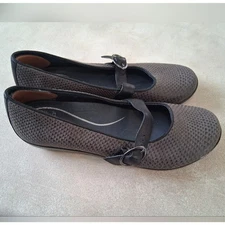 Dansko Elegant Black/Gray Women's Shoes (41) 10.5-11 Maryjane Textured Comfort
