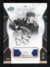 2017 Splendor 2020-21 The Cup Update Black and White 10/27 Brock Boeser Auto 7ez