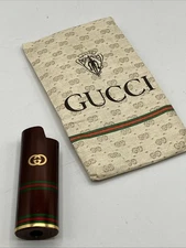 Vintage 70s Gucci metal Lighter  case GG Cover  Racing Stripe