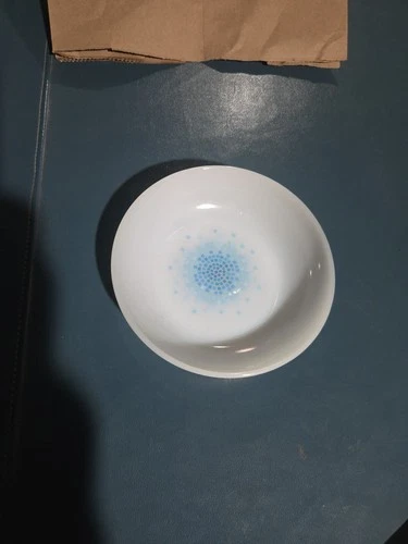 Vintage Anchor Hocking FIRE KING - BLUE MOSAIC Vegetable Serving Bowl  6.5"