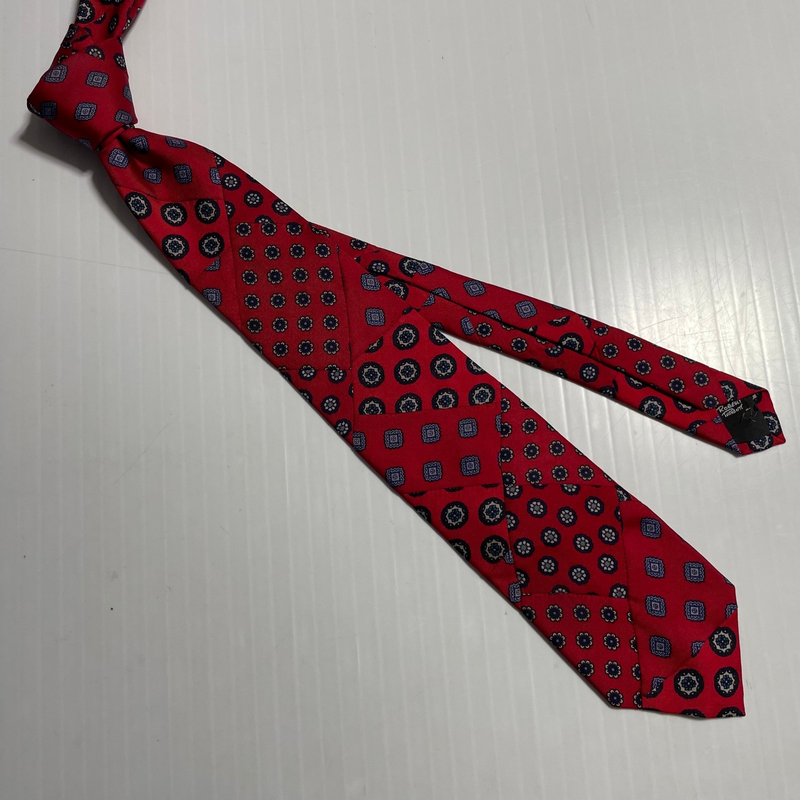 ROBERT TALBOTT VTG Patchwork Floret Medallion Red… - image 12