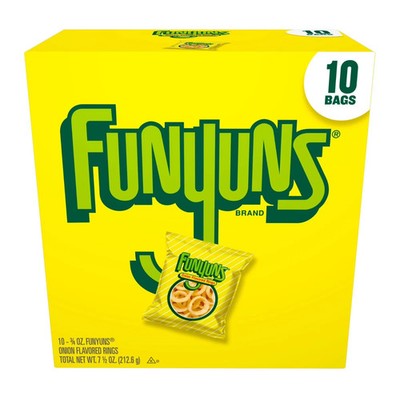 Funyuns Onion Ring Flavored Snack Chips, 10 Count Multipack