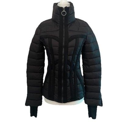Guess By Marciano Women s Puffer Jacket Stretch Thumbhole Outdoors Black-US 10