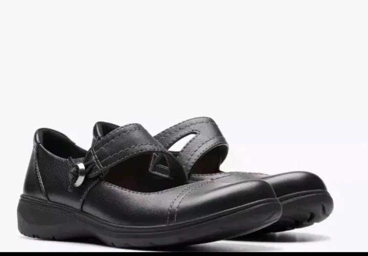 Scarpe Clarks Carleigh Jane da donna in pelle nera taglia UK 6 D EUR 39 5