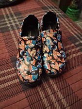 Women's Multicolor Floral Comfort Clog Slip-On Shoes Low Heel Rubber Outsole