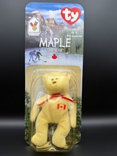 Ty McDonalds Teenie Beanie 1999 Maple The Bear Rare  packaging discolored 