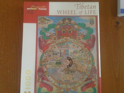 Tibetan Wheel of Life Jigsaw Puzzle, 1000 Pc, Pomegranate 20 x 27 Inches NEW