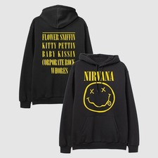 Nirvana Smiley Logo Hoodie Unisex All Sizes