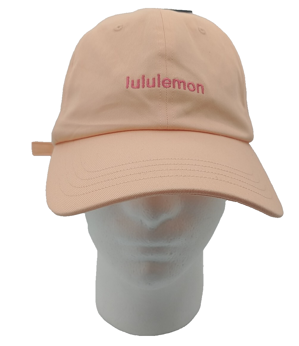 Lululemon Classic Ball Cap Color: Peach Bellini Glaze Pink Size L / XL new Lululemon Unisex Structured Classic Ball Cap Script ? Sizes  main image 4