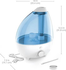 Pure Humidifier Enrichment Mistaire XL Ultrasonic Cool Mist - 1 GAL 500 Sq. ft.
