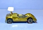1968 Hot Wheels Redline Chaparral 2G w/spoiler -Gold-back trunk opens- MINTY!