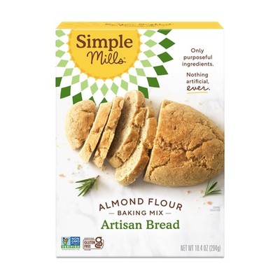 Simple Mills Almond Flour Baking Mix, Artisan Bread Mix  Gluten Free, Plant B...