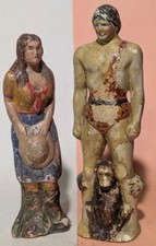Vintage 1932 Foulds Macaroni Tarzan & Jane Radio Premium Figures Clay Bisque 4"