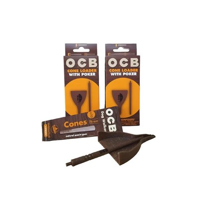 OCB Cone Loader Kit with Poker Loader King Size Paper Cone Filler Neu