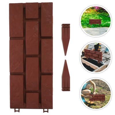 2Pcs Weatherproof Garden Border Fence ABS Decorative Lawn Edging Panel