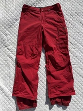 Burton Dryride Poacher Pants Mens Snowboard Ski Snow Cargo Fire Red Size Medium