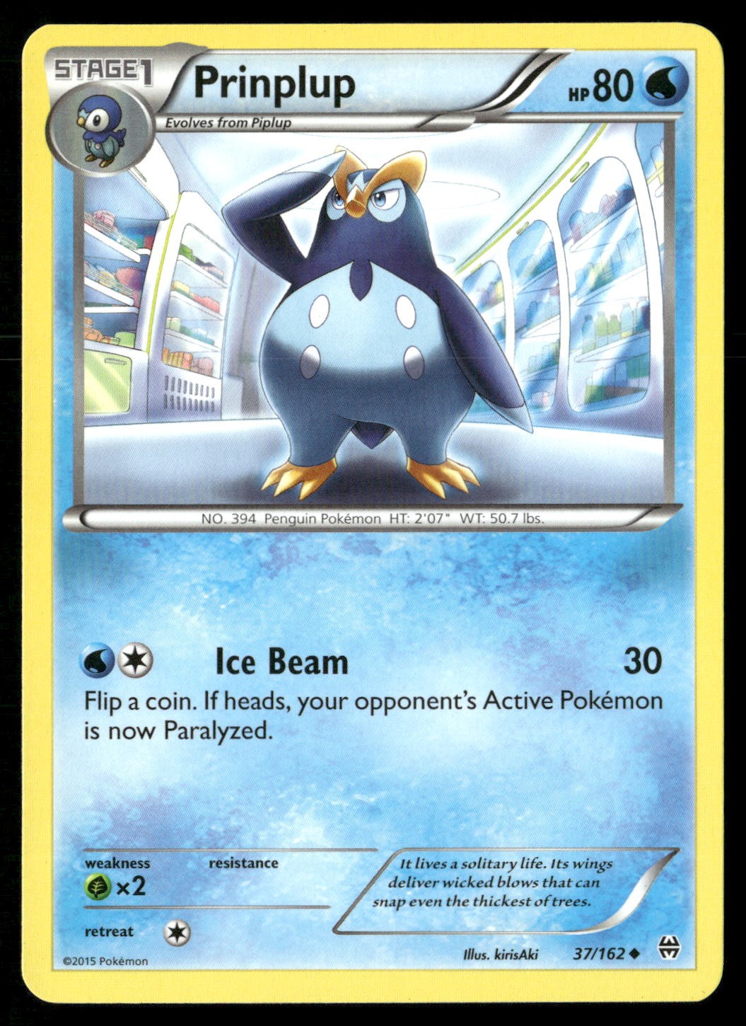 Prinplup 37/162 Uncommon BREAKthrough Pokemon Lightly Played