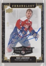 2018 Upper Deck Chronology Black Diamond Relic 5/9 Rod Langway #57 Auto HOF 00b6