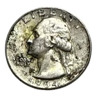 1964 D Washington Quarter 25c US Coin 90% Silver Denver Mint Error D