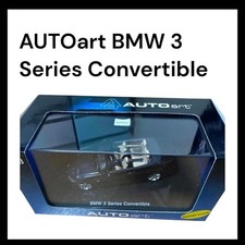 AUTOart BMW 3 Series Convertible Diecast Black, Mini Car, Used