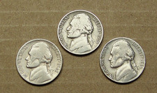 SPECIAL LOT OF 3 JEFFERSON NICKELS ACTUAL COINS 90302204-06
