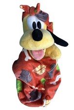 Disney Parks Disney Babies Baby Pluto Plush with Autumn Blanket EUC