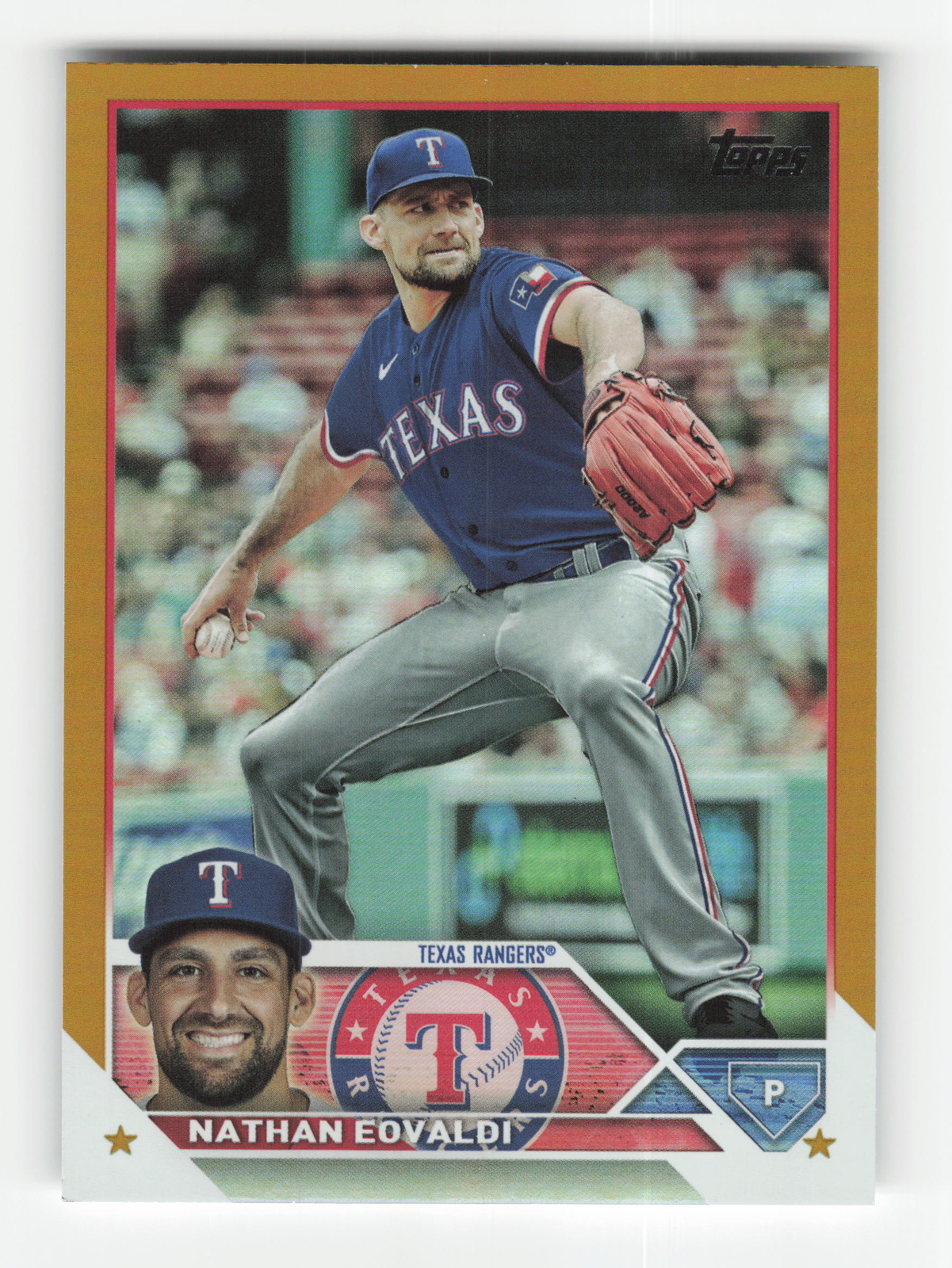 2023 Topps #341 Nathan Eovaldi Gold Foil